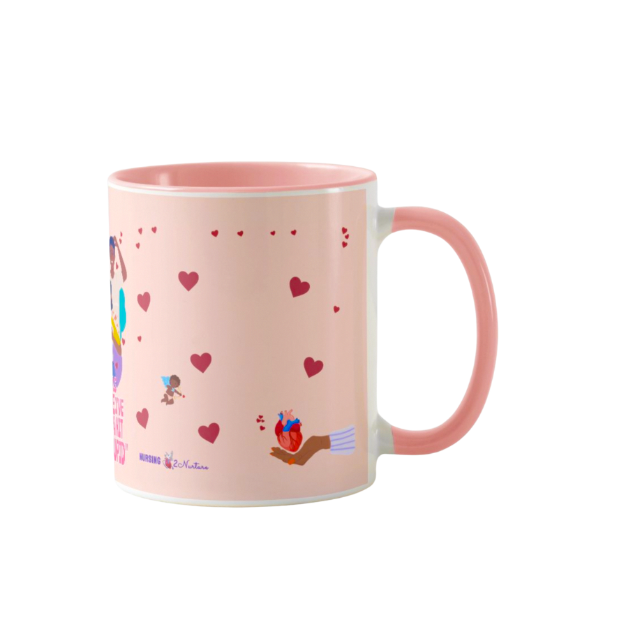 "Feels Like I've Been Hit by Cupid" Coffee Mug (Pink)